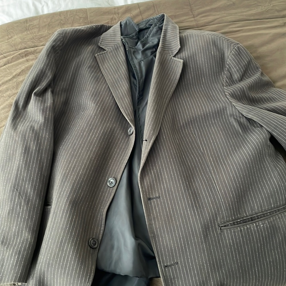 Material London Blazer with removable zip up mock neck liner - XXL